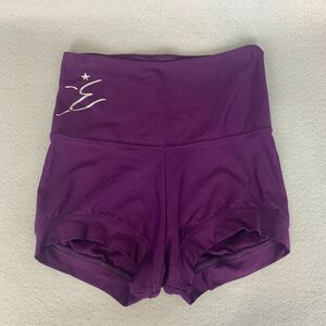 KTRNA Purple Dance Shorts Medium Booty Shorts Studio Activewear Stretch Cheer